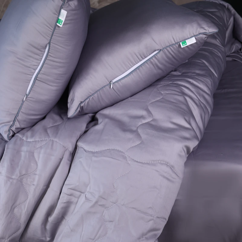 Летний постельный комплект №2992 Line Satin Premium 0251 Skyline "Modal" (одеяло + 2 наволочки) - 7