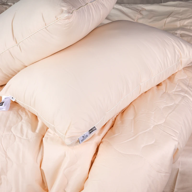 Летний постельный комплект №2963 Line Satin Light Pro 10-016 Creamy "Modal" (одеяло + 2 наволочки) - 6