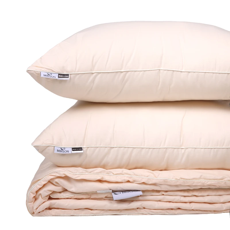 Летний постельный комплект №2963 Line Satin Light Pro 10-016 Creamy "Modal" (одеяло + 2 наволочки) - 7