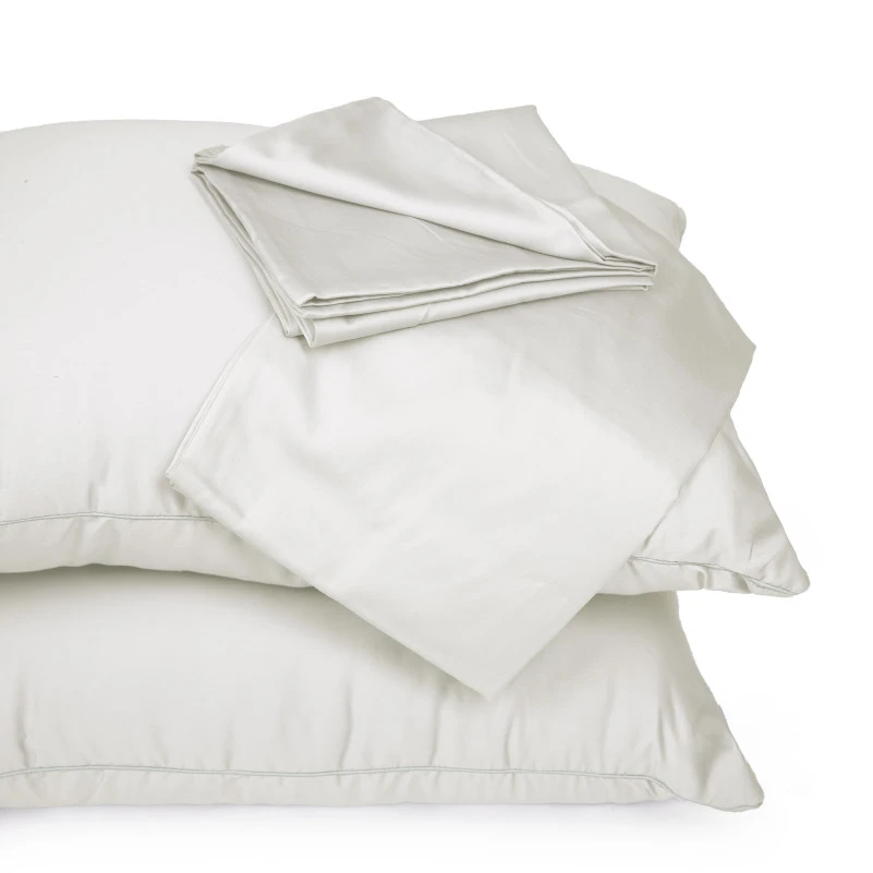 Летний постельный комплект №2991 Line Satin Premium 0001 Moko White "Modal" (одеяло + 2 наволочки) - 5