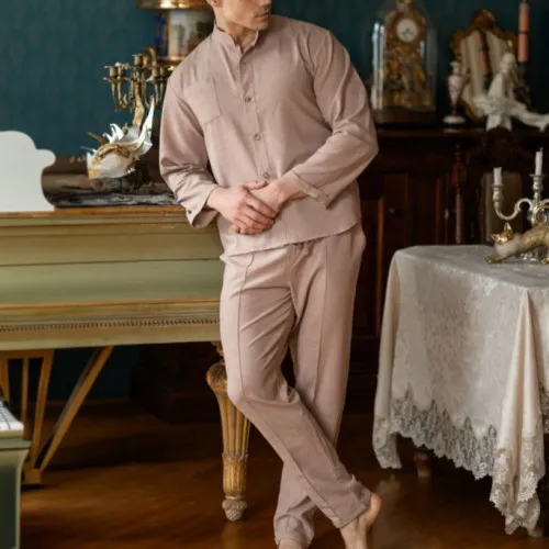 Піжама чоловіча Льон "Linen set" beige