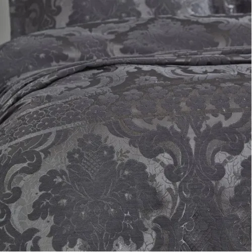  Набор покрывало + наволочки 2 шт С "Luxury Jacquard antrasit" - 2