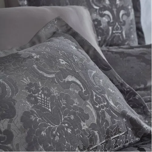 Набір покривало + наволочки 2 шт С "Luxury Jacquard antrasit" - 3
