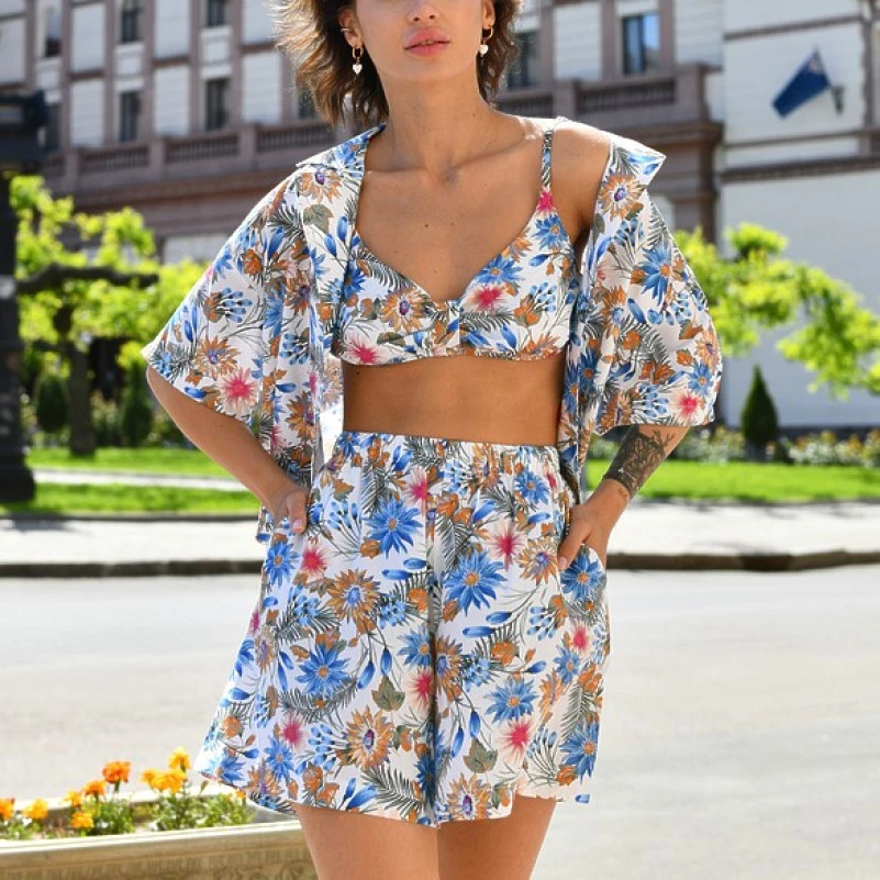 Женский домашний костюм "Margaret" blue - 3