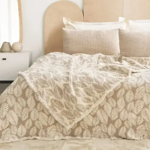 Набір покривало + наволочки 2 шт Т "Muslin Coverlet Set beige"