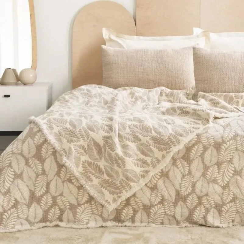 Набір покривало + наволочки 2 шт Т "Muslin Coverlet Set beige"