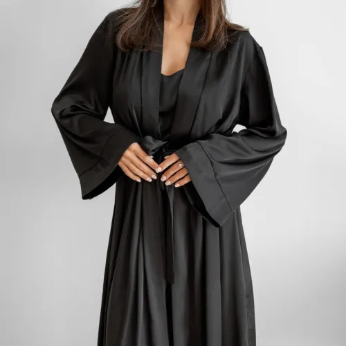 Халат жіночий "Nika robe maxi" black - 2