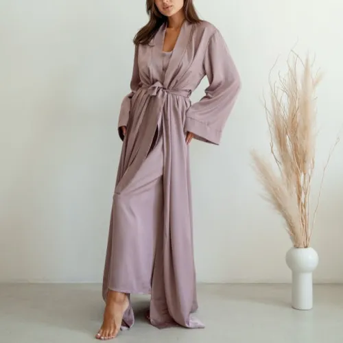 Халат жіночий "Nika robe maxi" cream