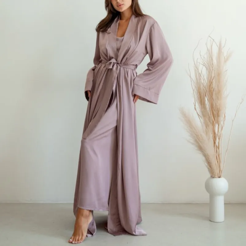 Халат жіночий "Nika robe maxi" cream