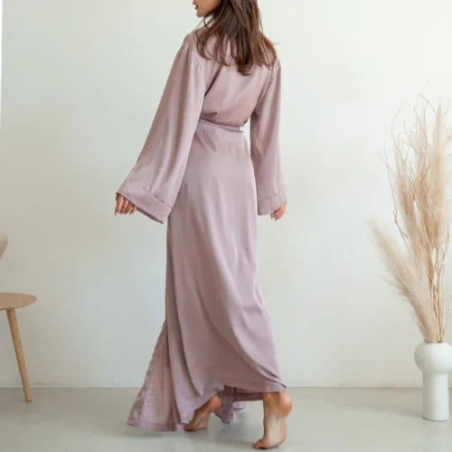 Халат жіночий "Nika robe maxi" cream - 4
