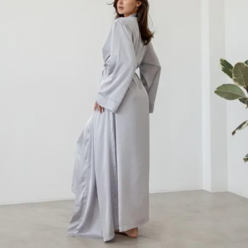 Халат жіночий "Nika robe maxi" gray - 3