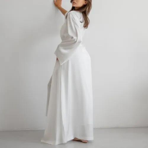 Халат жіночий "Nika robe maxi" white - 4
