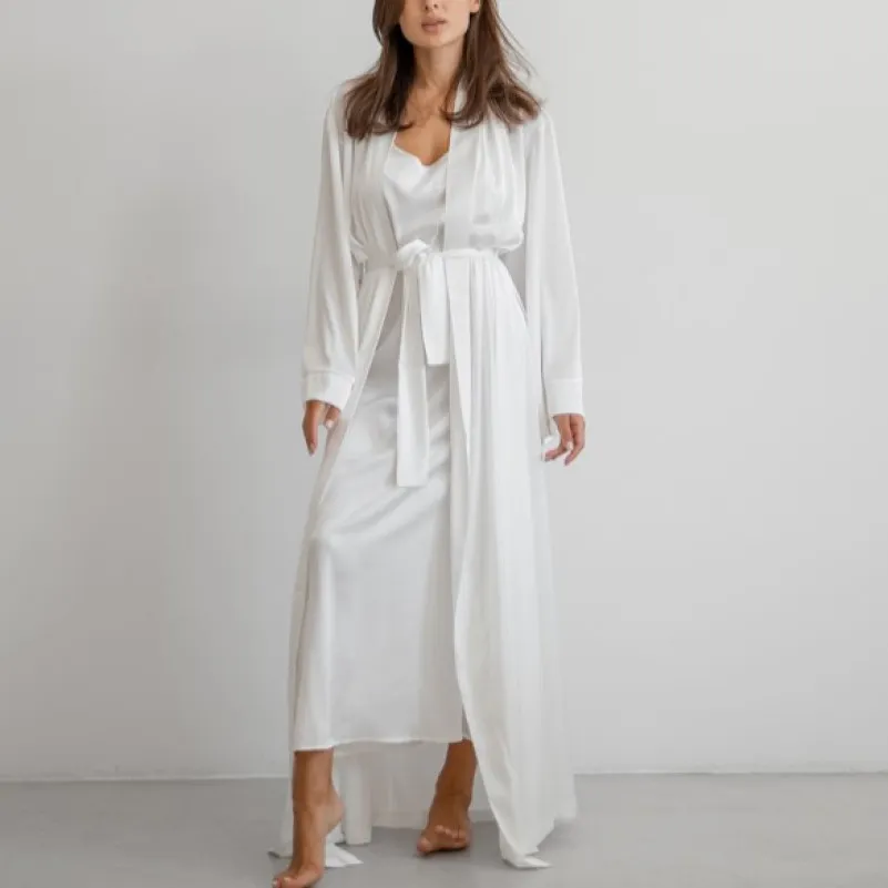 Халат жіночий "Nika robe maxi" white