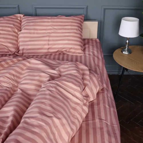 Комплект постільної білизни Бязь 17-0773 Nude stripes - 3