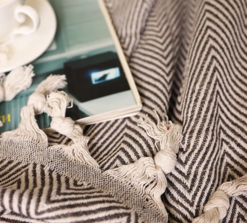 Покрывало Б "Organic Comfort Graphite zigzag" - 2