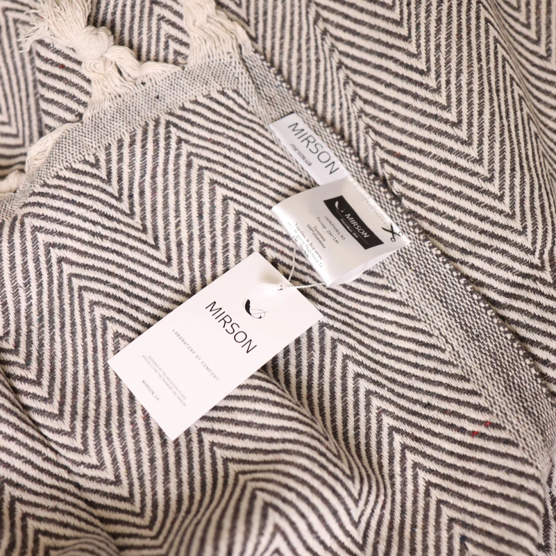 Покрывало Б "Organic Comfort Graphite zigzag" - 2