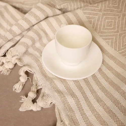 Покрывало Б "Organic Comfort Large beige rhombus" - 4