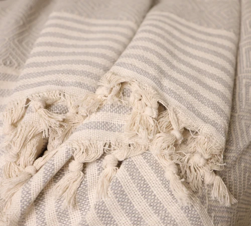 Покрывало Б "Organic Comfort Large gray diamond" - 2