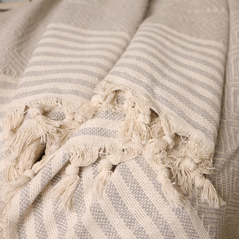 Покрывало Б "Organic Comfort Large gray diamond" - 1