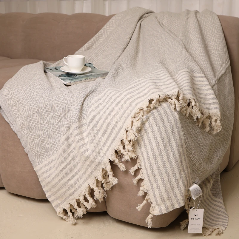 Покрывало Б "Organic Comfort Large gray diamond"