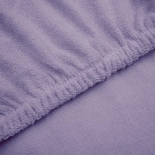 Простынь на резинке К Terry Line "Pale purple" - высота 25 см