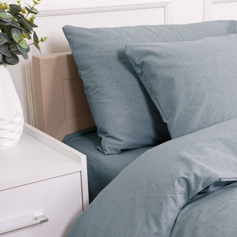 Простынь на резинке Вареный хлопок 40-0021 "Peaceful Hours" - высота 25 см (детские10 см) - 2