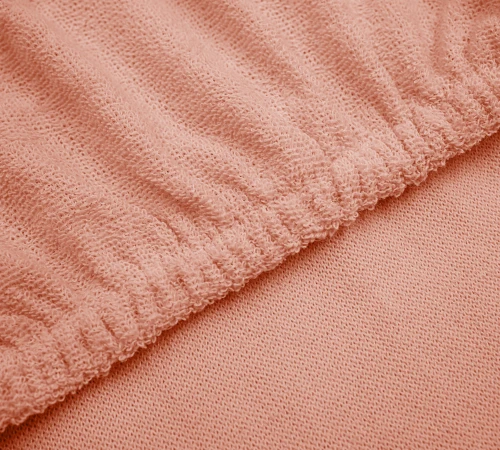 Простынь на резинке К Terry Line "Peach" - высота 25 см