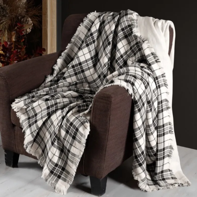 Плед М "Plaid Blanket black"