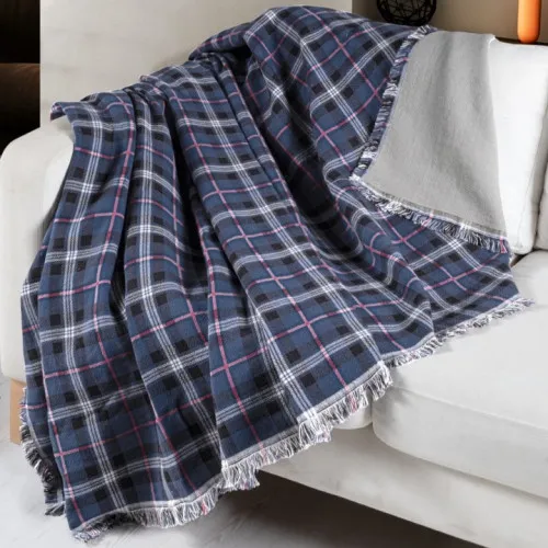 Плед М "Plaid Blanket blue"