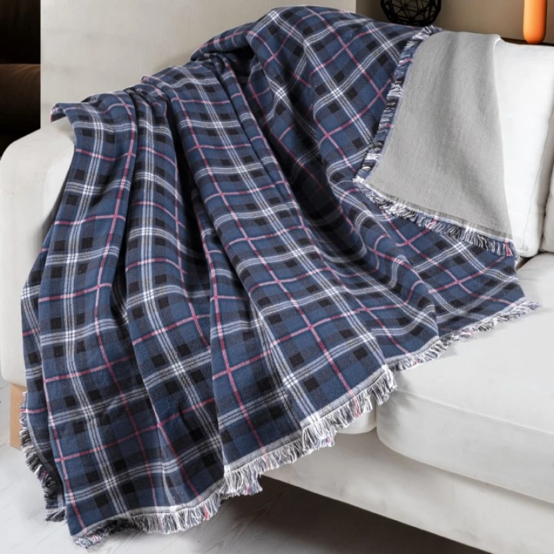 Плед М "Plaid Blanket blue"
