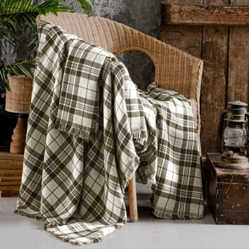 Плед М "Plaid Blanket brown"