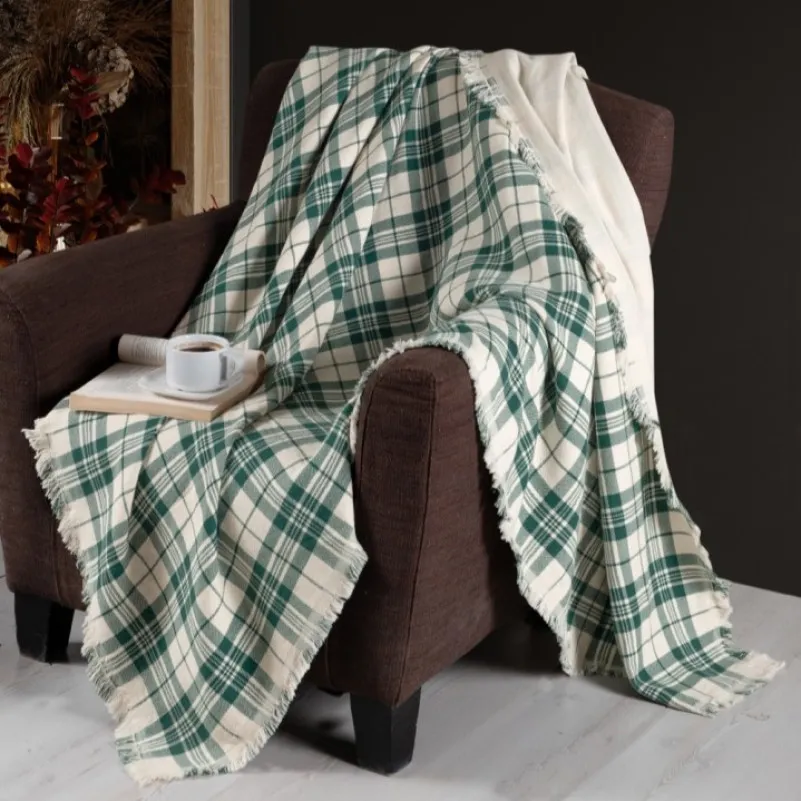 Плед М "Plaid Blanket green"