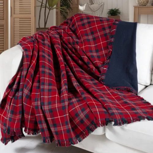Плед М "Plaid Blanket red"