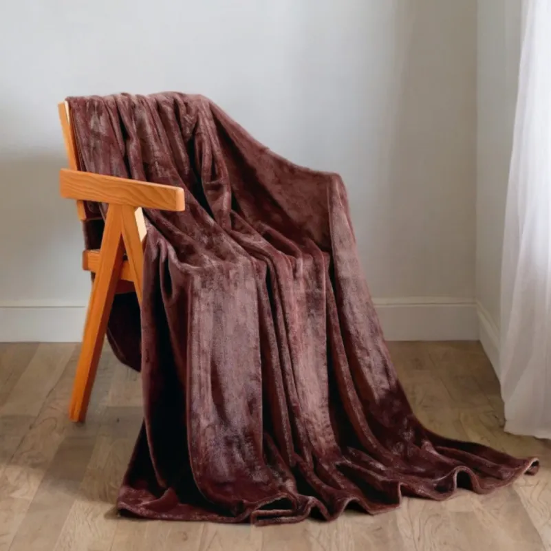 Плед М "Plaid fleece brown"