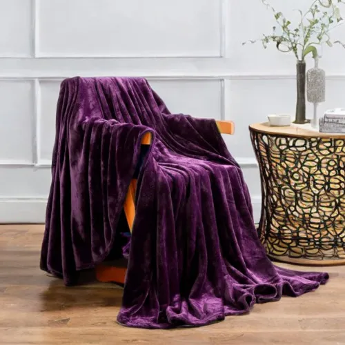 Плед М "Plaid fleece dark violet"