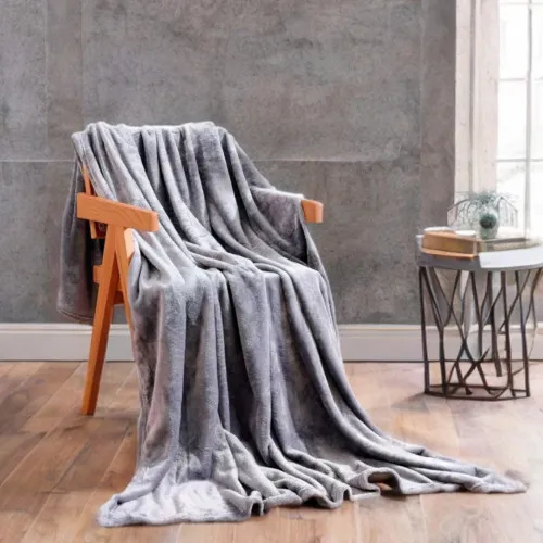 Плед М "Plaid fleece gray"