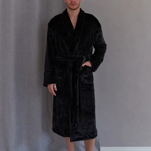 Халат чоловічий "Plush robe" black