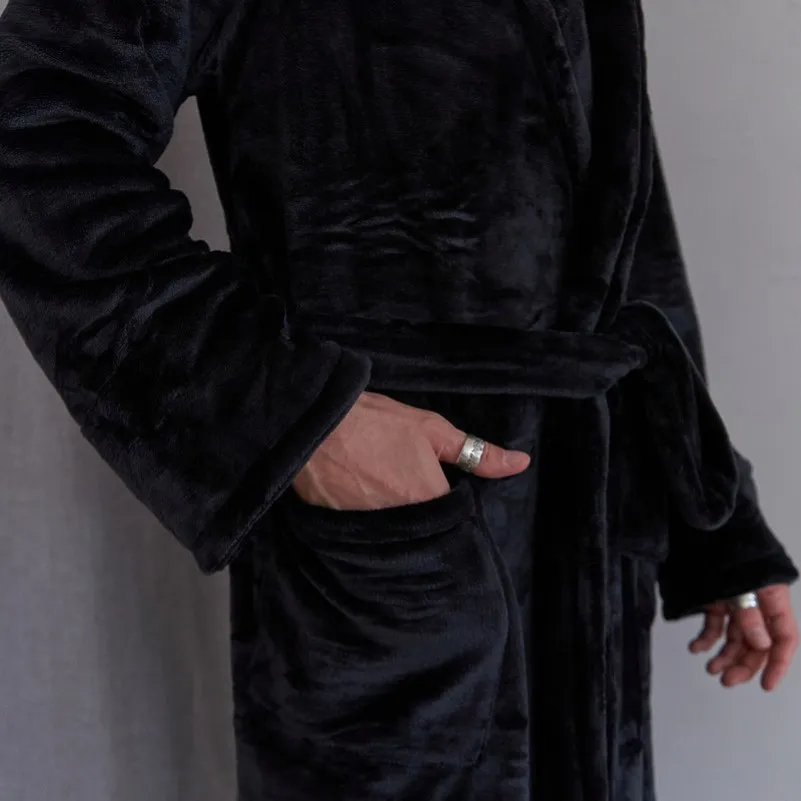  Халат мужской "Plush robe" black - 2