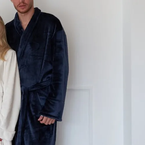 Халат чоловічий "Plush robe" blue - 3