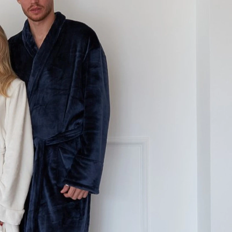 Халат чоловічий "Plush robe" blue - 2