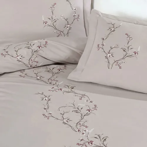 Комплект постельного белья С №103 Poplin blossom beige - 4