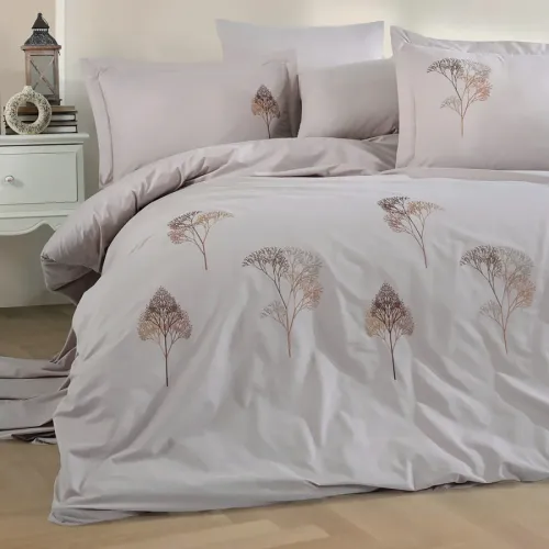 Комплект постільної білизни С №104 Poplin twig design beige - 3