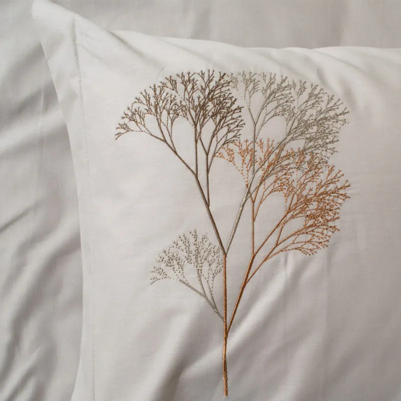 Комплект постільної білизни С №104 Poplin twig design beige - 4