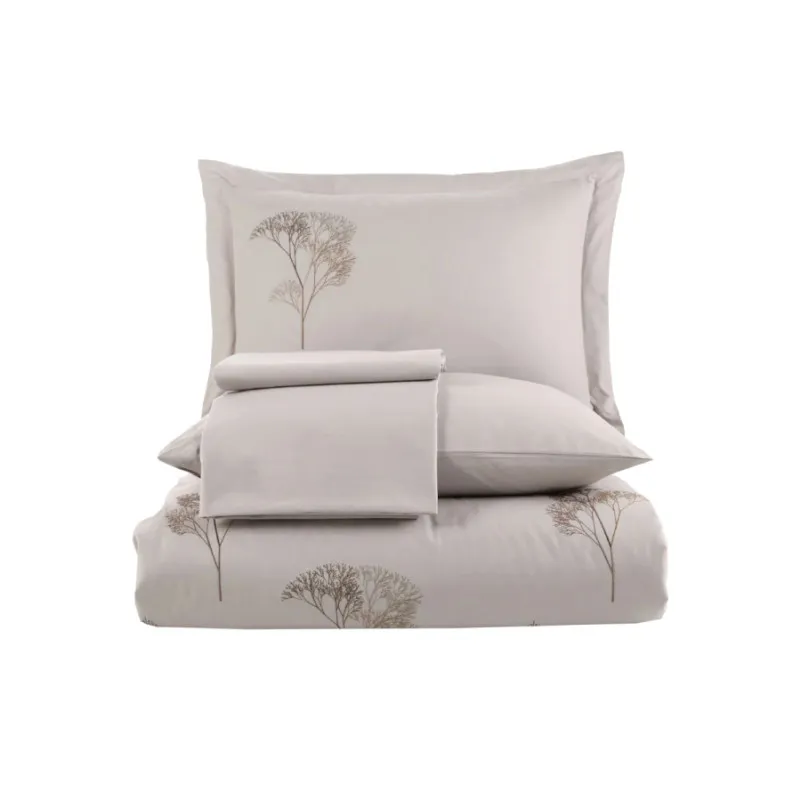 Комплект постільної білизни С №104 Poplin twig design beige - 7