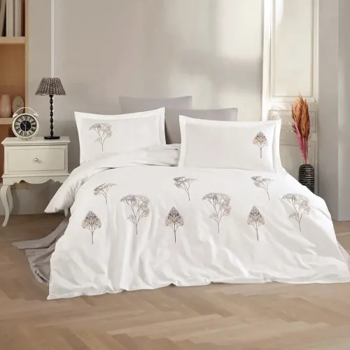 Комплект постільної білизни С №105 Poplin twig design creamy - 2