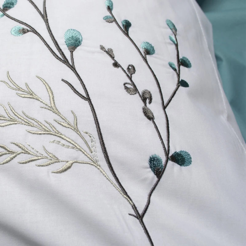 Комплект постельного белья С №101 Poplin twigs - 4