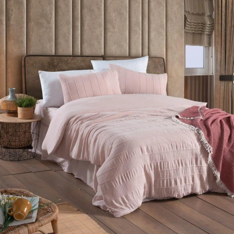 Комплект постільної білизни Муслін №001 Pudra