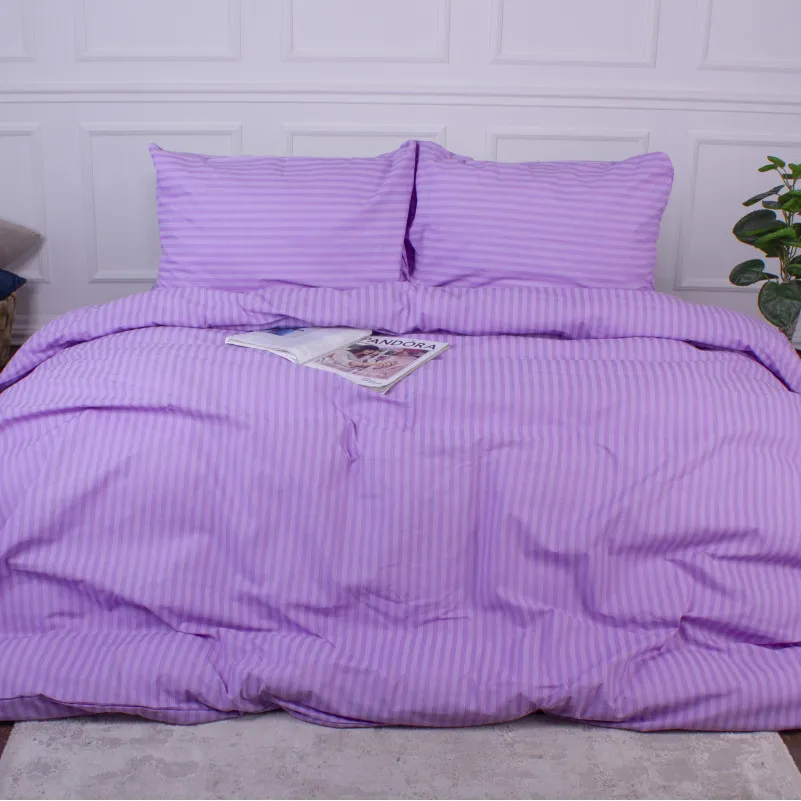 Простирадло MirSon Ranforce Elite 17-0618 Stripe Purple - 3