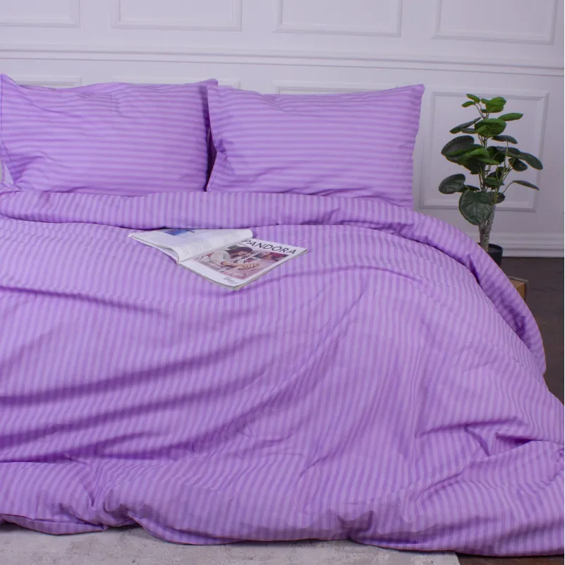 Пододеяльник MirSon Ranforce Elite 17-0618 Stripe Purple - 3