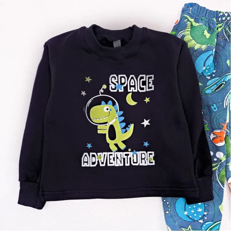  Пижама детская для мальчиков "Rocket Dreams" dino space - 1